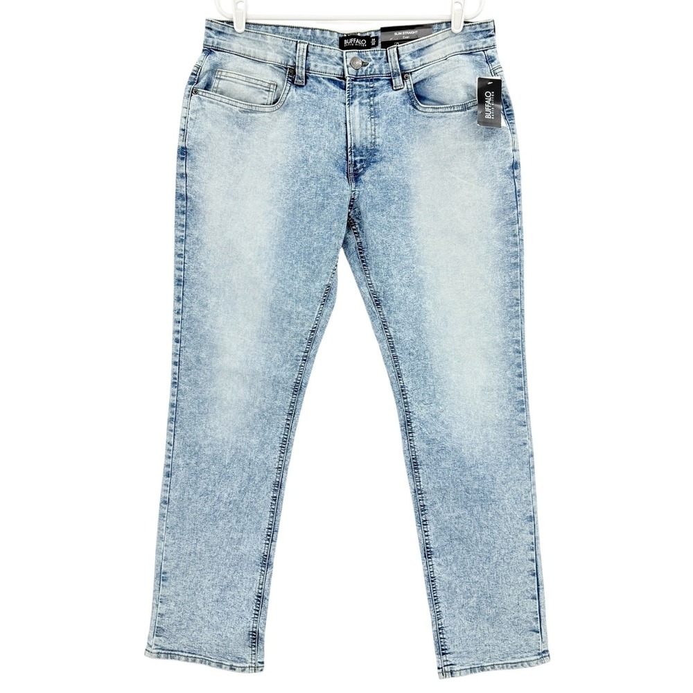 Buffalo David Bitton Men's Evan Slim Straight Denim Jeans 34x32 Vintage Blue NWT